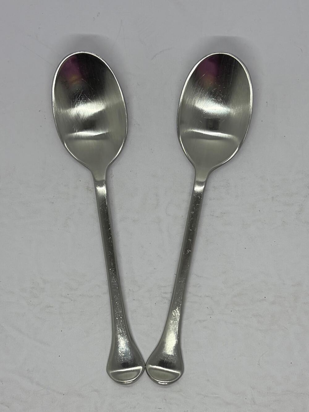 MCM Vintage Dansk Kobenhavn Lot of 2 Soup Spoons JHQ/China Stainless Flatware